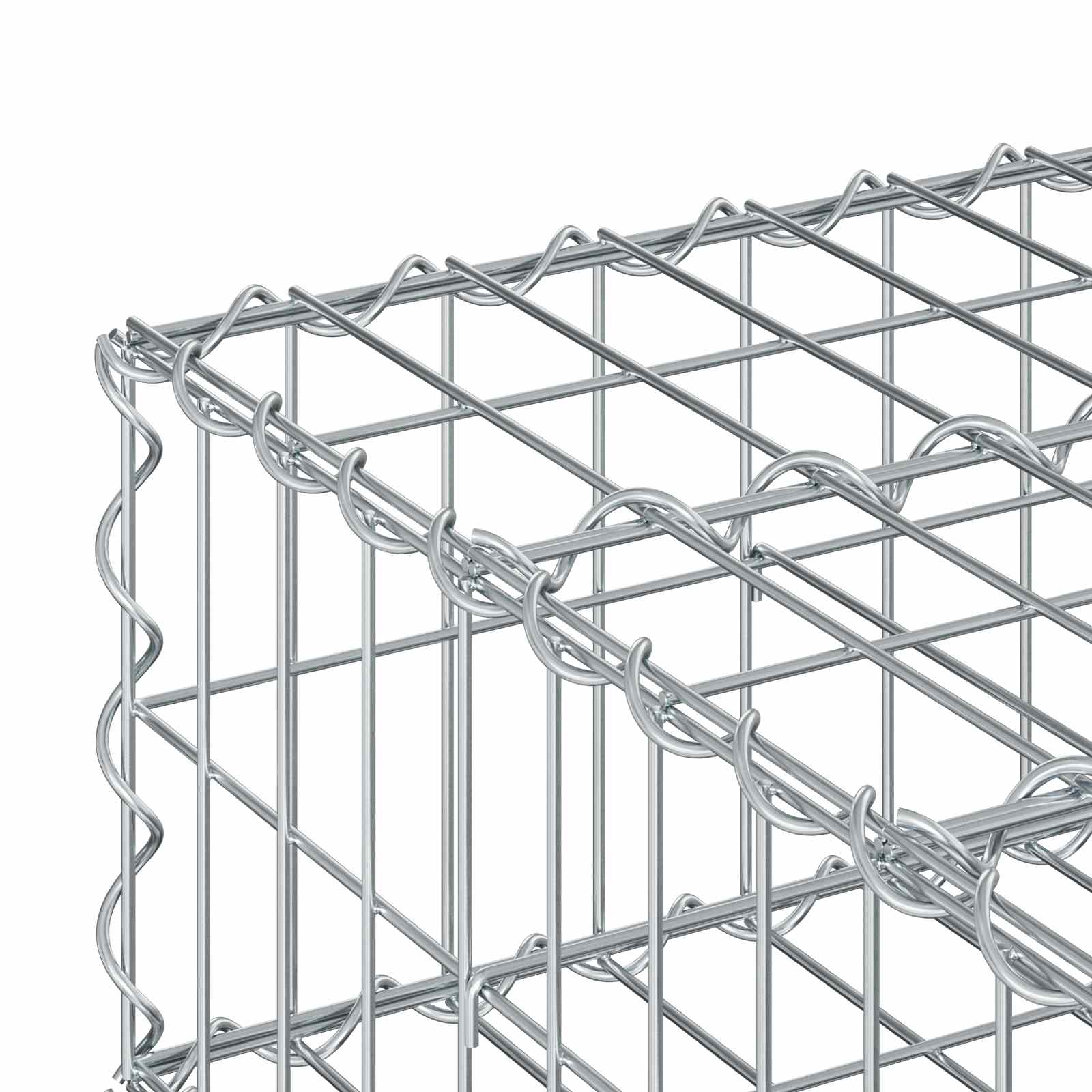 Ανασηκωμένο κρεβάτι gabion Ασημί 60 x 60 x 20 εκ - Pakobazaar
