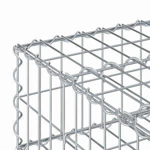 Ανασηκωμένο κρεβάτι gabion Ασημί 60 x 60 x 20 εκ - Pakobazaar