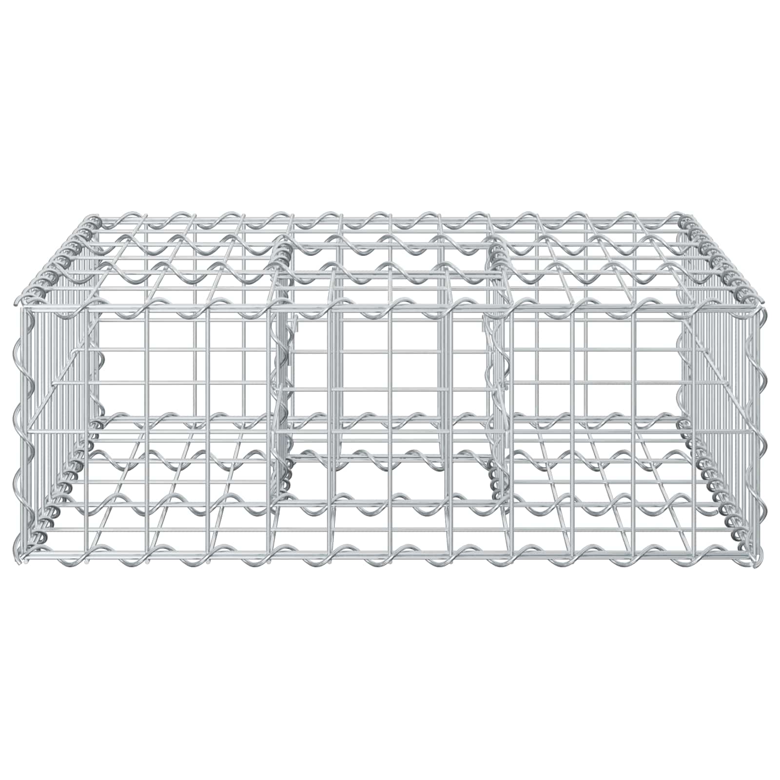 Ανασηκωμένο κρεβάτι gabion Ασημί 60 x 60 x 20 εκ - Pakobazaar