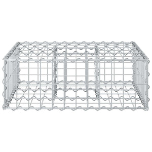 Ανασηκωμένο κρεβάτι gabion Ασημί 60 x 60 x 20 εκ - Pakobazaar