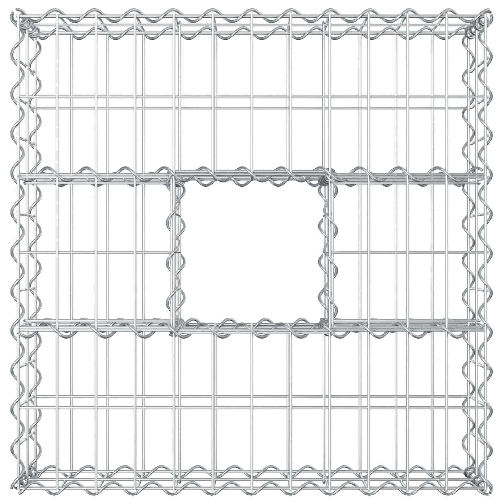 Ανασηκωμένο κρεβάτι gabion Ασημί 60 x 60 x 20 εκ - Pakobazaar