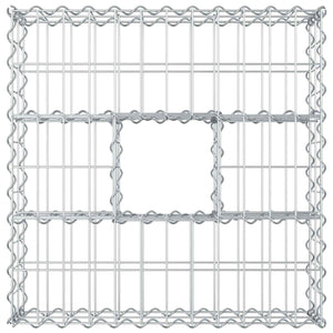 Ανασηκωμένο κρεβάτι gabion Ασημί 60 x 60 x 20 εκ - Pakobazaar
