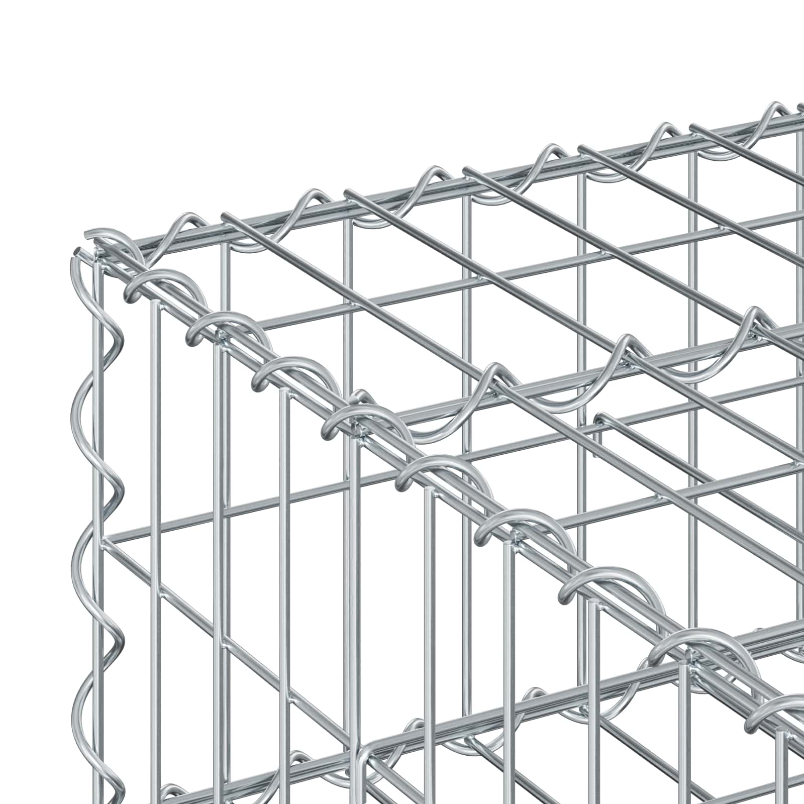 Ανασηκωμένο κρεβάτι gabion Ασημί 80 x 80 x 20 cm - Pakobazaar