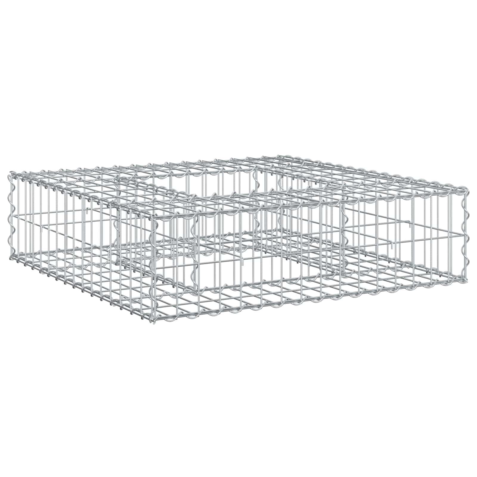 Ανασηκωμένο κρεβάτι gabion Ασημί 80 x 80 x 20 cm - Pakobazaar