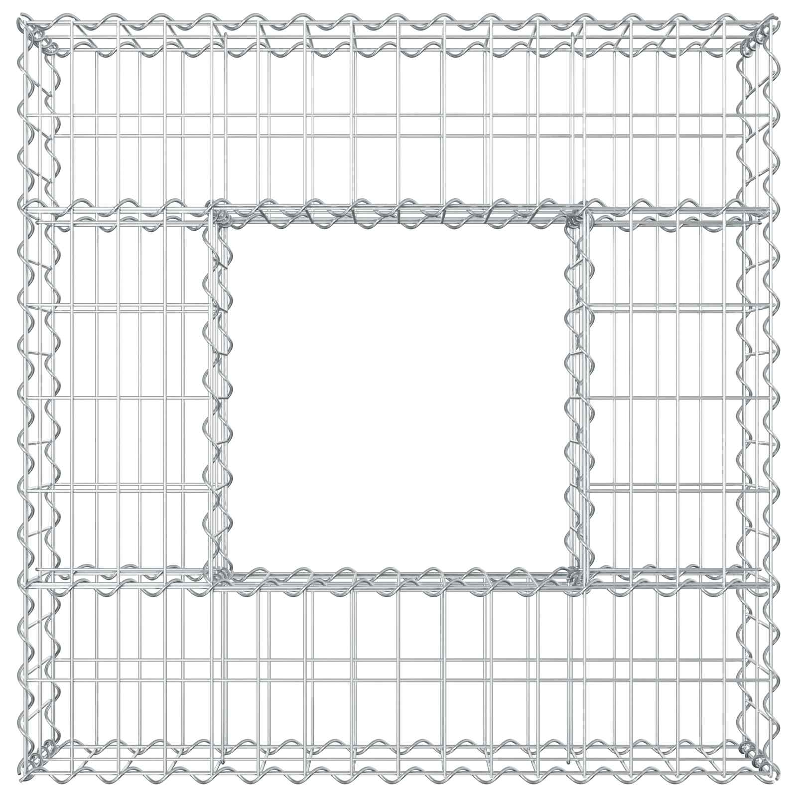 Ανασηκωμένο κρεβάτι gabion Ασημί 80 x 80 x 20 cm - Pakobazaar