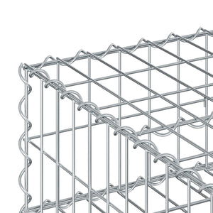 Ανασηκωμένο κρεβάτι gabion Ασημί 100 x 100 x 20 cm - Pakobazaar