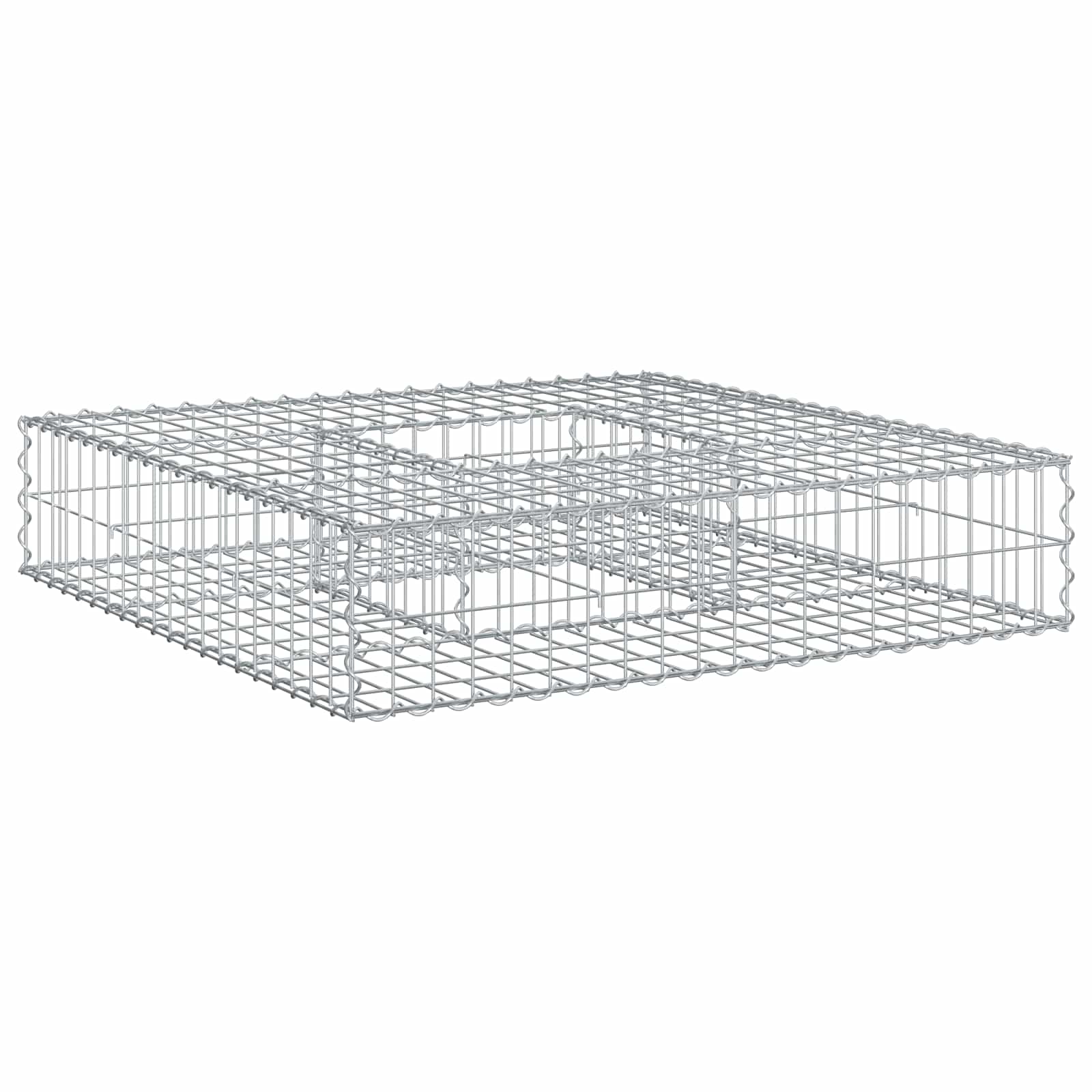 Ανασηκωμένο κρεβάτι gabion Ασημί 100 x 100 x 20 cm - Pakobazaar