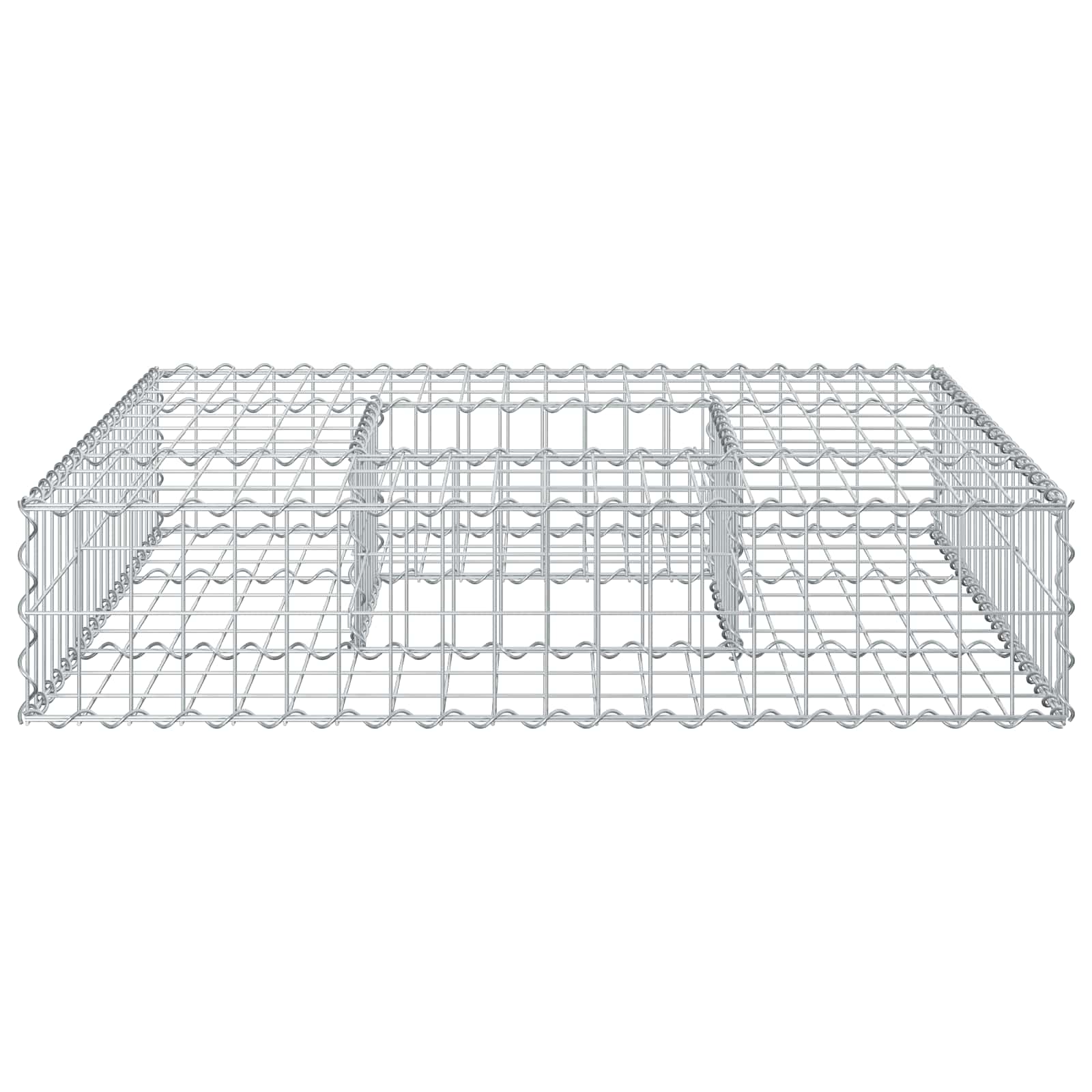 Ανασηκωμένο κρεβάτι gabion Ασημί 100 x 100 x 20 cm - Pakobazaar