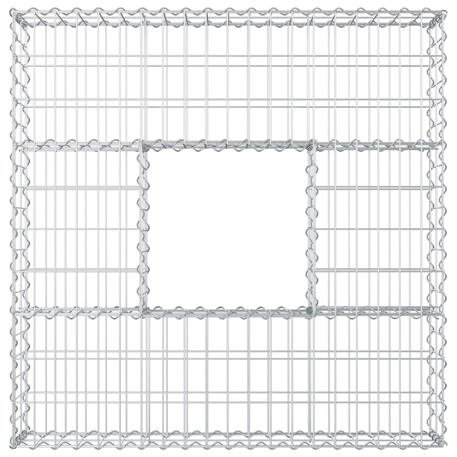 Ανασηκωμένο κρεβάτι gabion Ασημί 100 x 100 x 20 cm - Pakobazaar
