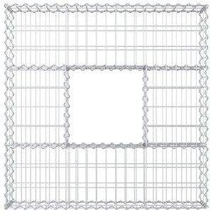 Ανασηκωμένο κρεβάτι gabion Ασημί 100 x 100 x 20 cm - Pakobazaar