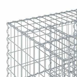Ανασηκωμένο κρεβάτι gabion Ασημί 60 x 60 x 40 cm - Pakobazaar