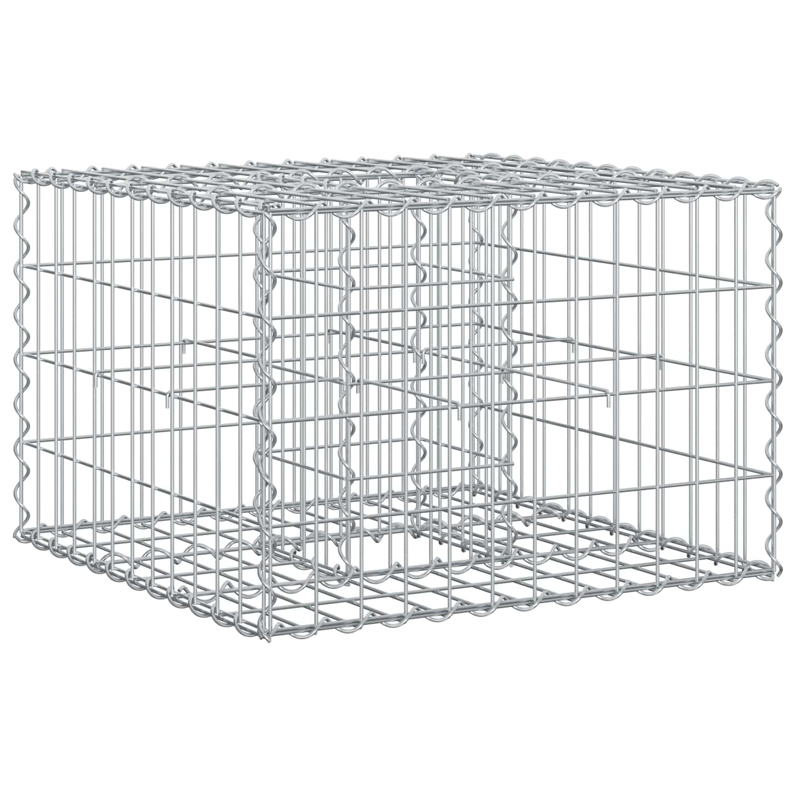 Ανασηκωμένο κρεβάτι gabion Ασημί 60 x 60 x 40 cm - Pakobazaar