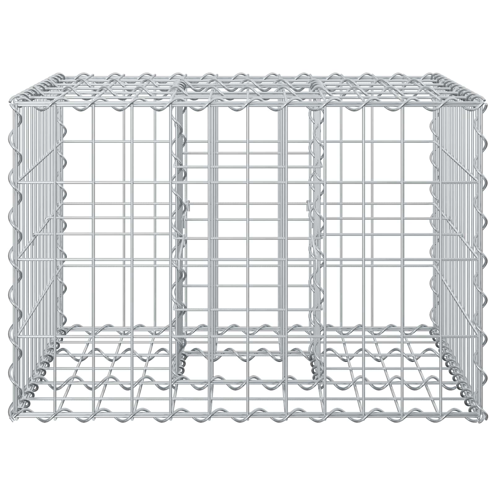 Ανασηκωμένο κρεβάτι gabion Ασημί 60 x 60 x 40 cm - Pakobazaar