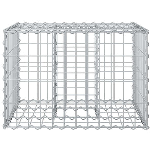 Ανασηκωμένο κρεβάτι gabion Ασημί 60 x 60 x 40 cm - Pakobazaar