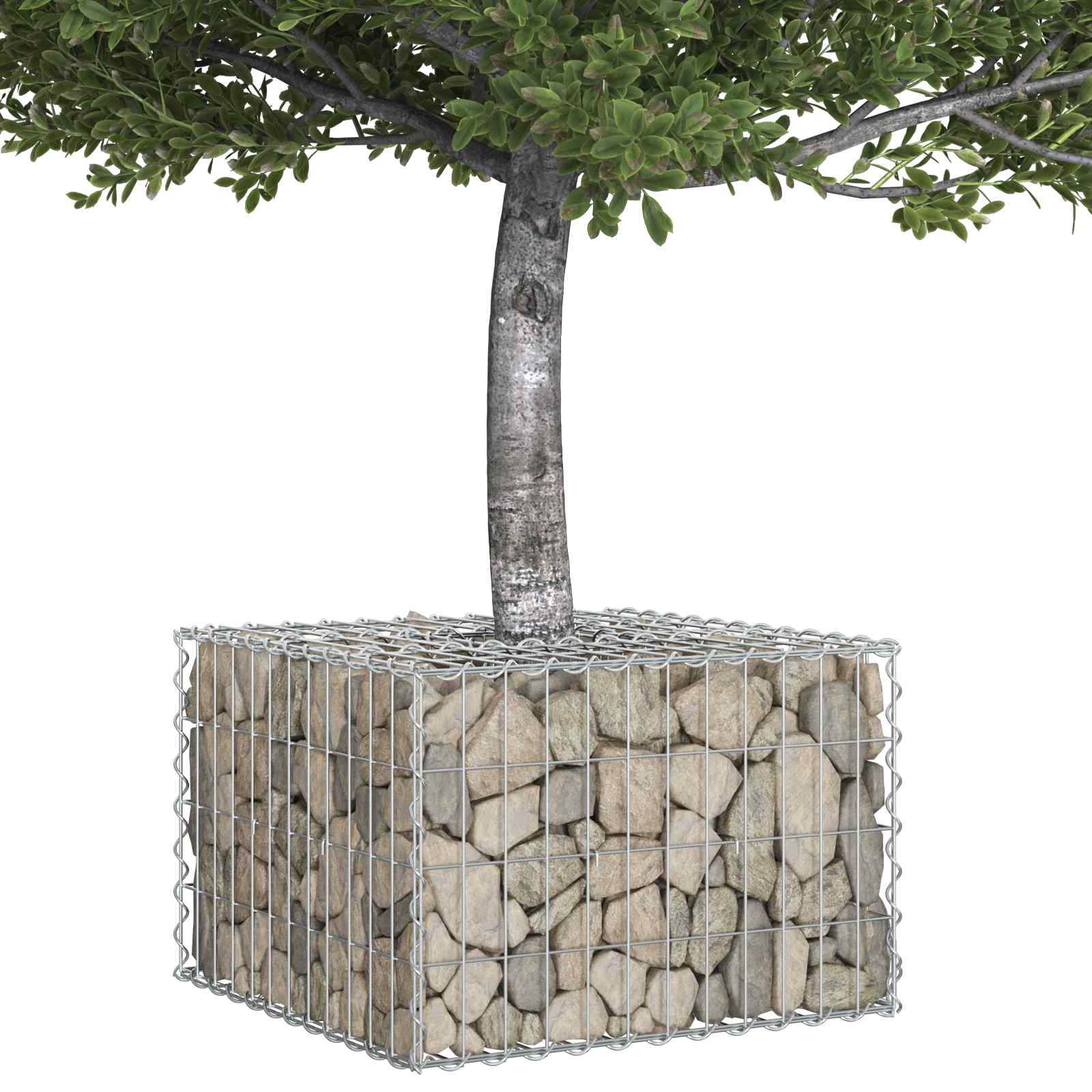 Ανασηκωμένο κρεβάτι gabion Ασημί 60 x 60 x 40 cm - Pakobazaar