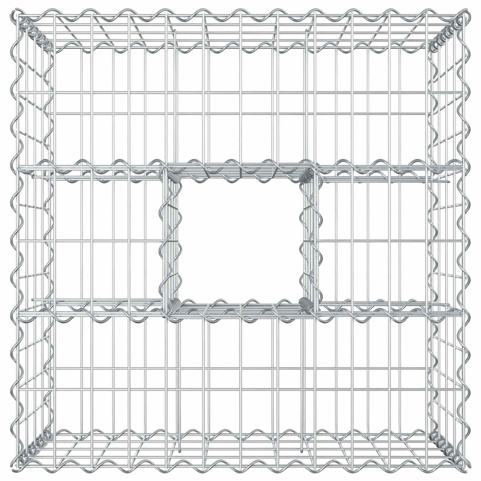 Ανασηκωμένο κρεβάτι gabion Ασημί 60 x 60 x 40 cm - Pakobazaar