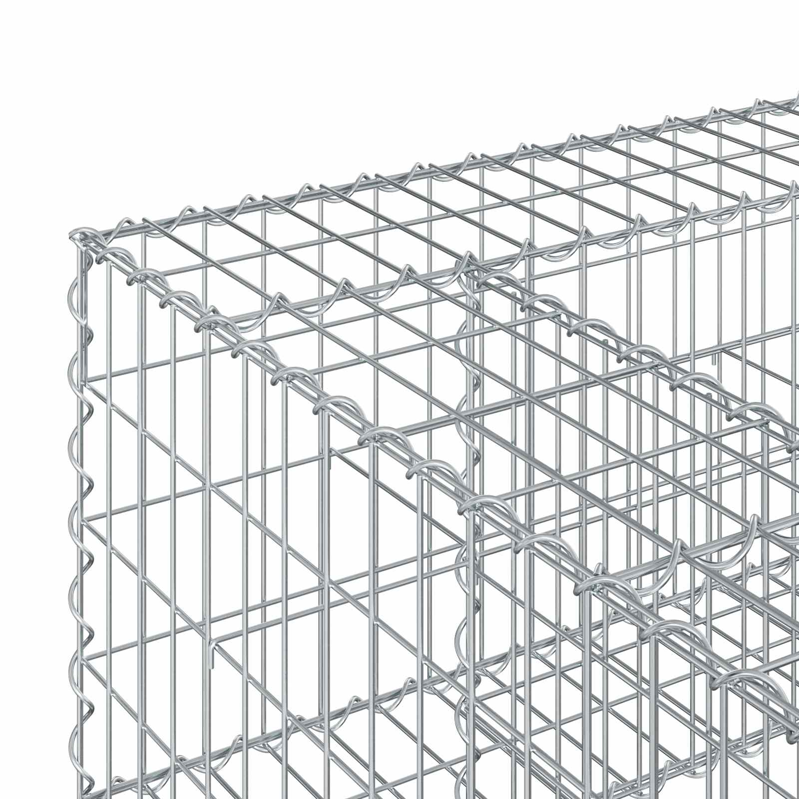 Ανασηκωμένο κρεβάτι gabion Ασημί 80 x 80 x 40 cm - Pakobazaar