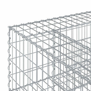 Ανασηκωμένο κρεβάτι gabion Ασημί 80 x 80 x 40 cm - Pakobazaar