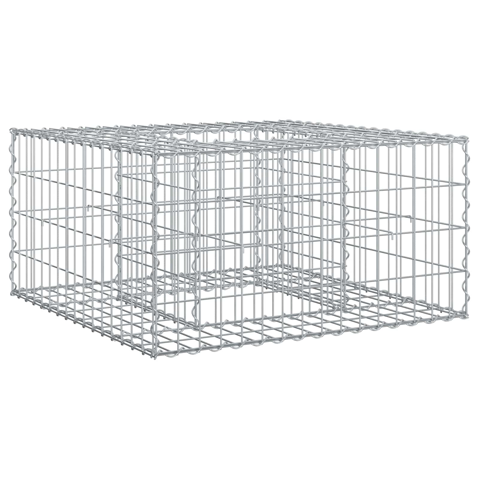 Ανασηκωμένο κρεβάτι gabion Ασημί 80 x 80 x 40 cm - Pakobazaar