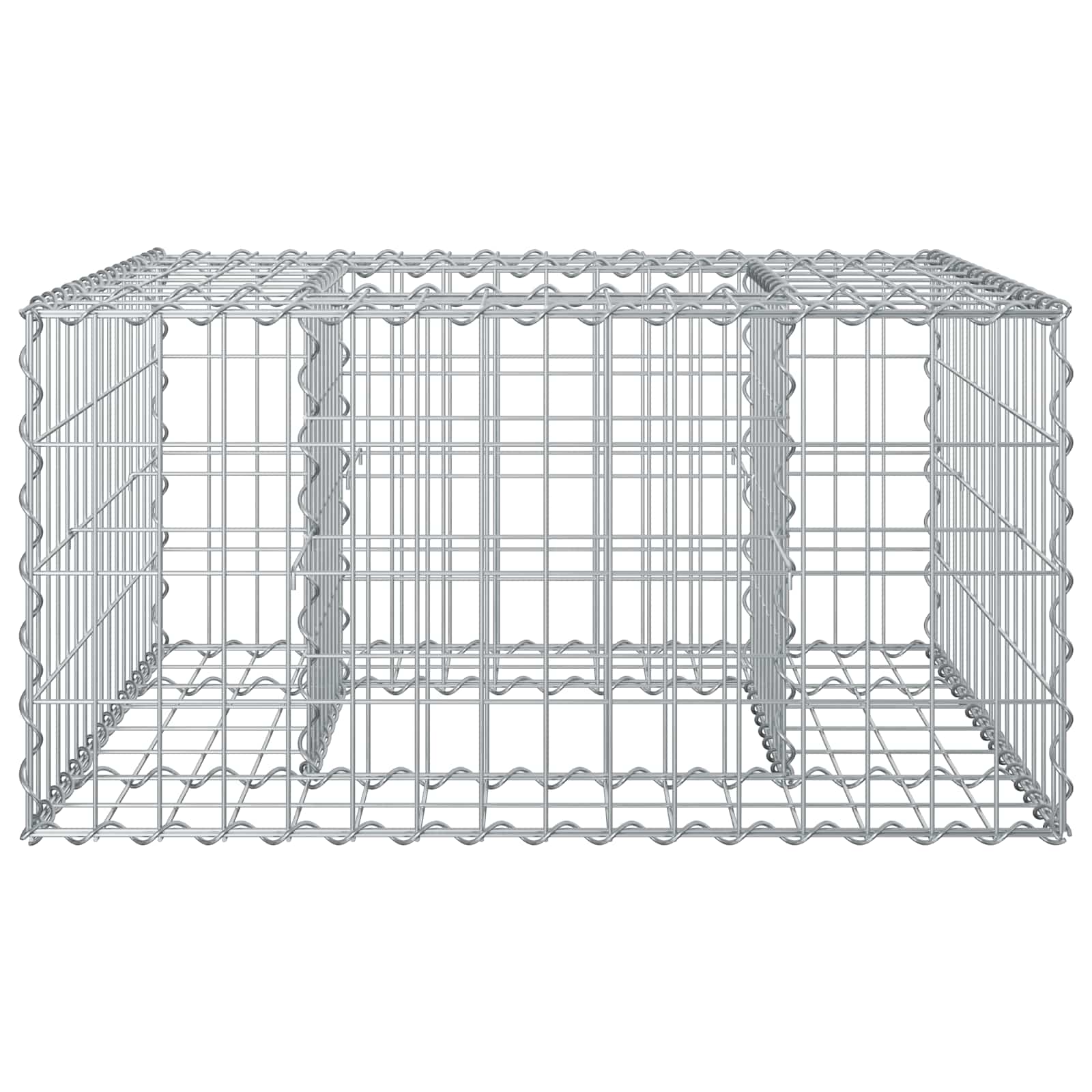 Ανασηκωμένο κρεβάτι gabion Ασημί 80 x 80 x 40 cm - Pakobazaar