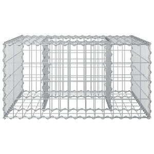 Ανασηκωμένο κρεβάτι gabion Ασημί 80 x 80 x 40 cm - Pakobazaar