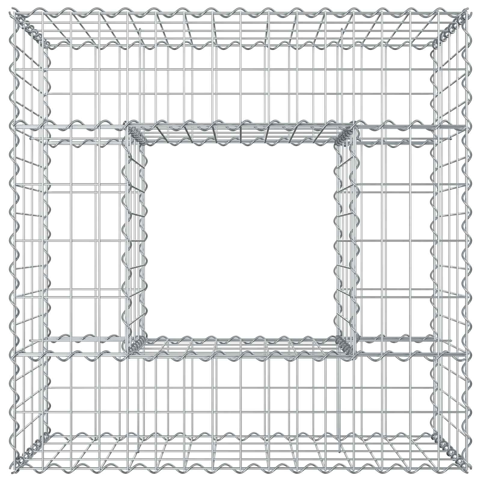 Ανασηκωμένο κρεβάτι gabion Ασημί 80 x 80 x 40 cm - Pakobazaar