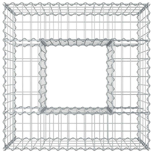 Ανασηκωμένο κρεβάτι gabion Ασημί 80 x 80 x 40 cm - Pakobazaar