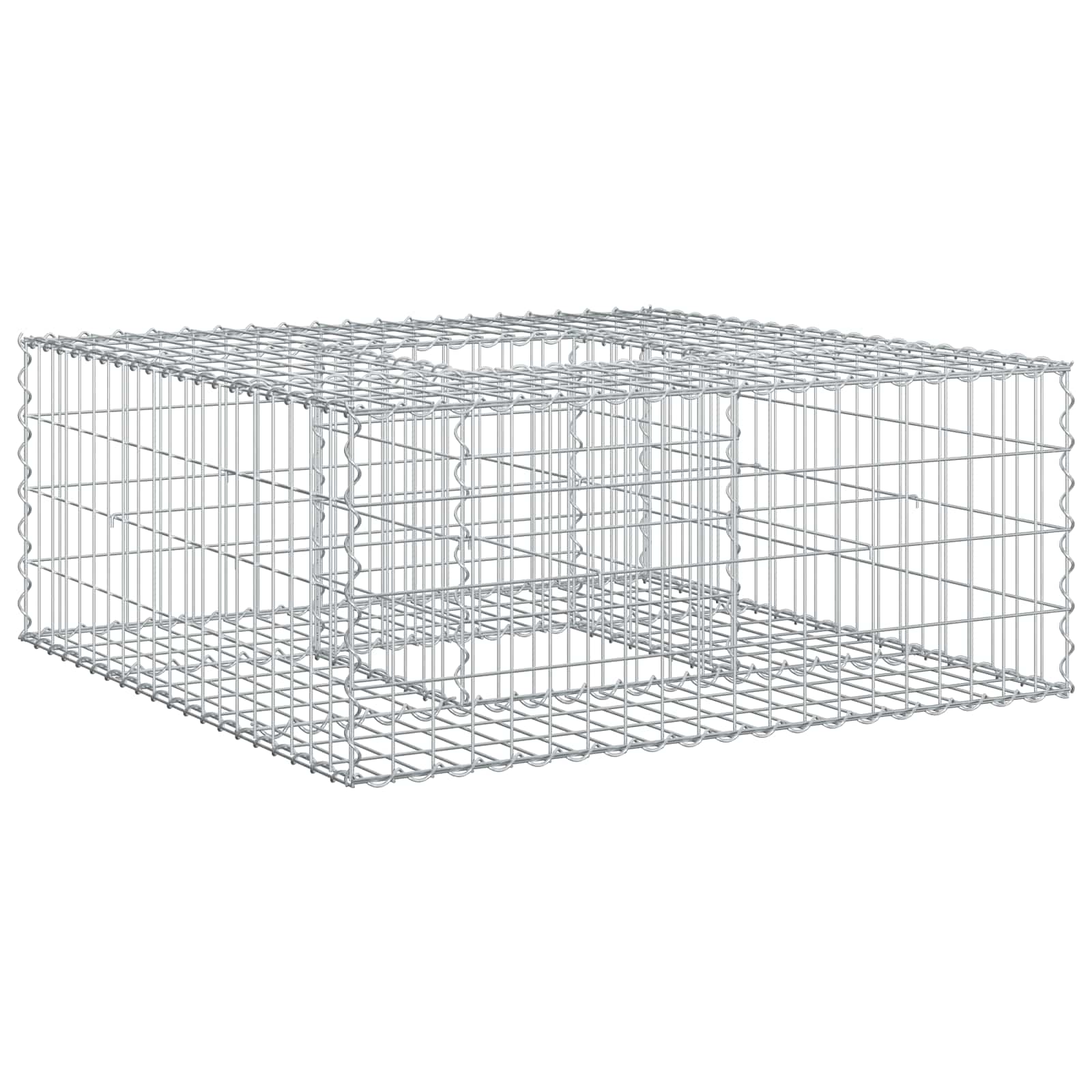Ανασηκωμένο κρεβάτι gabion Ασημί 100 x 100 x 40 cm - Pakobazaar
