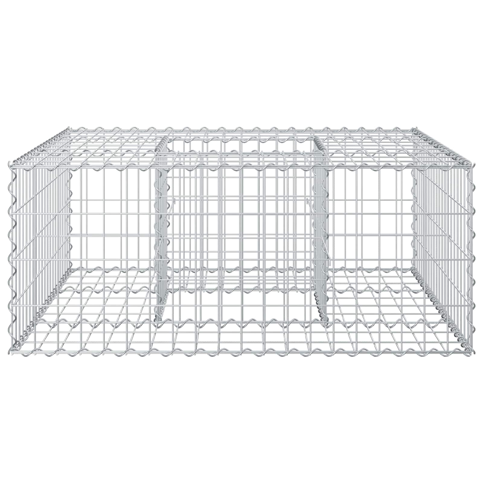 Ανασηκωμένο κρεβάτι gabion Ασημί 100 x 100 x 40 cm - Pakobazaar