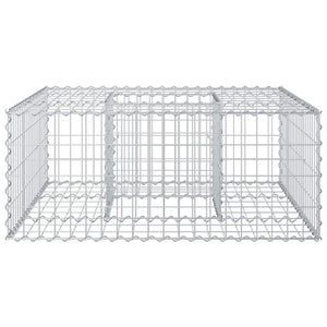 Ανασηκωμένο κρεβάτι gabion Ασημί 100 x 100 x 40 cm - Pakobazaar