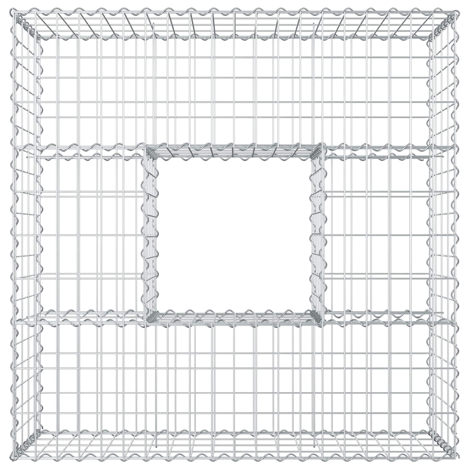 Ανασηκωμένο κρεβάτι gabion Ασημί 100 x 100 x 40 cm - Pakobazaar