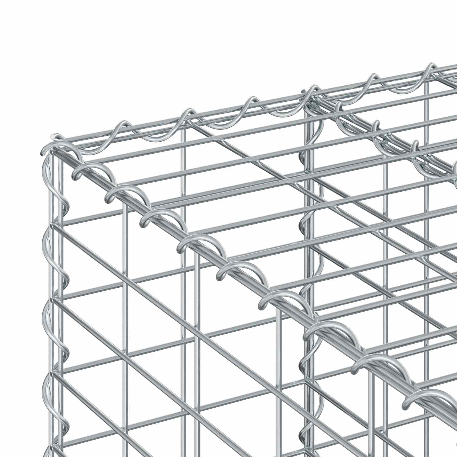 Ανασηκωμένο κρεβάτι gabion Ασημί 60 x 60 x 55 εκ - Pakobazaar