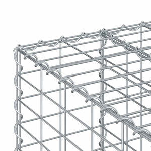 Ανασηκωμένο κρεβάτι gabion Ασημί 60 x 60 x 55 εκ - Pakobazaar