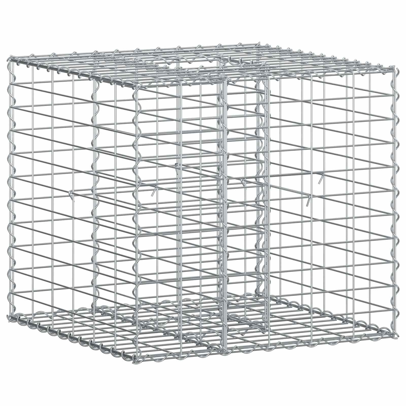 Ανασηκωμένο κρεβάτι gabion Ασημί 60 x 60 x 55 εκ - Pakobazaar