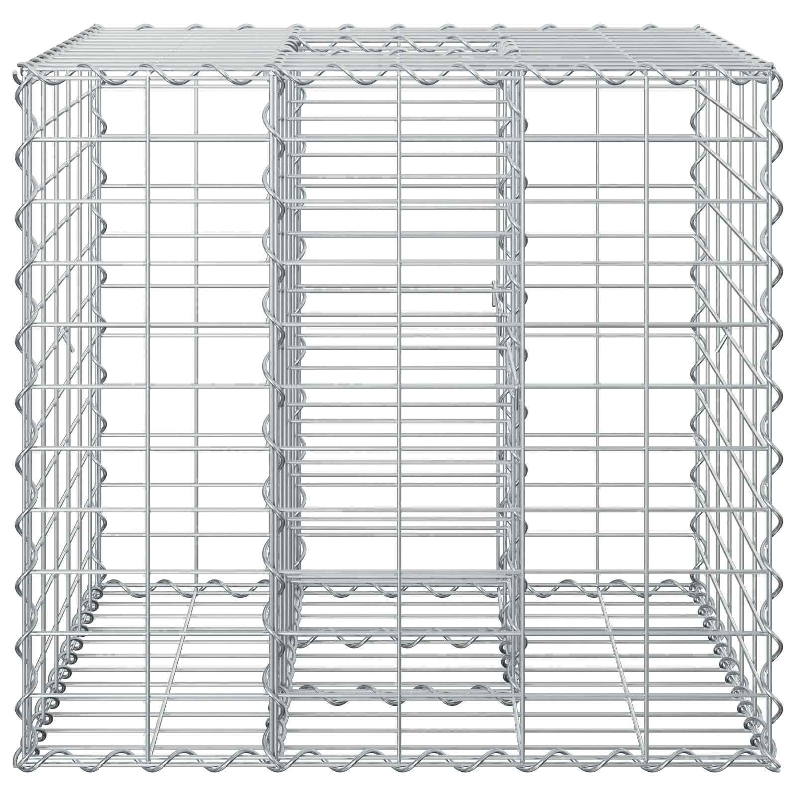 Ανασηκωμένο κρεβάτι gabion Ασημί 60 x 60 x 55 εκ - Pakobazaar