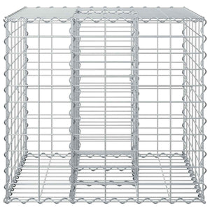 Ανασηκωμένο κρεβάτι gabion Ασημί 60 x 60 x 55 εκ - Pakobazaar