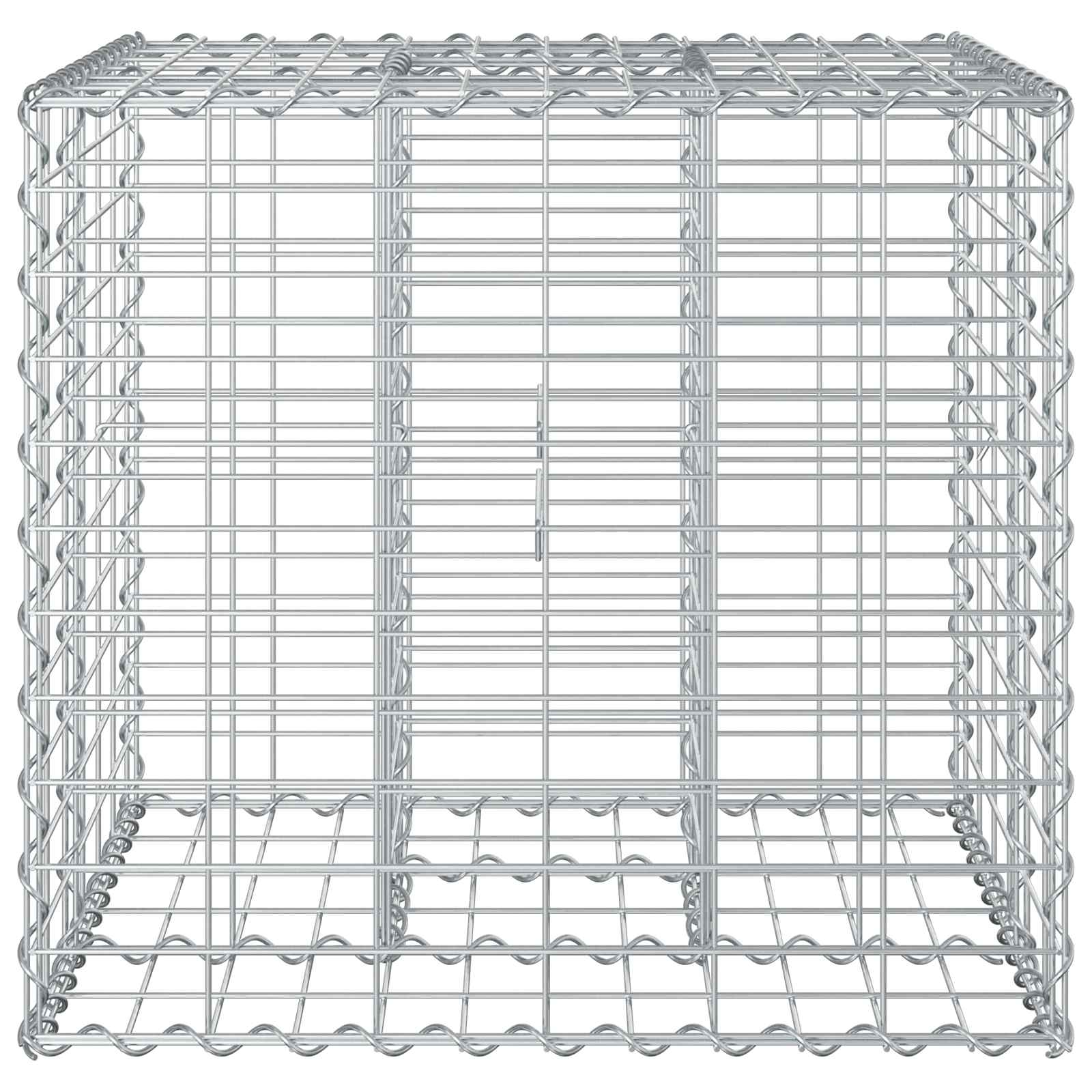 Ανασηκωμένο κρεβάτι gabion Ασημί 60 x 60 x 55 εκ - Pakobazaar