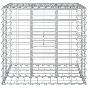 Ανασηκωμένο κρεβάτι gabion Ασημί 60 x 60 x 55 εκ - Pakobazaar