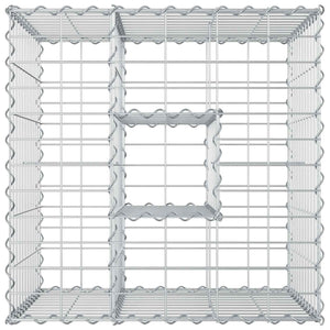 Ανασηκωμένο κρεβάτι gabion Ασημί 60 x 60 x 55 εκ - Pakobazaar
