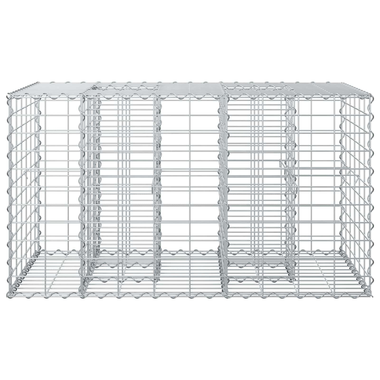 Ανασηκωμένο κρεβάτι gabion Ασημί 100 x 60 x 55 εκ - Pakobazaar