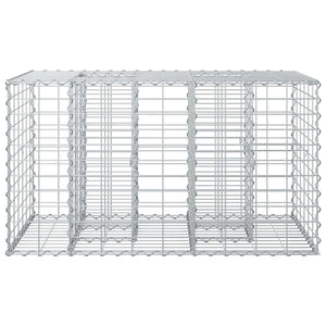 Ανασηκωμένο κρεβάτι gabion Ασημί 100 x 60 x 55 εκ - Pakobazaar