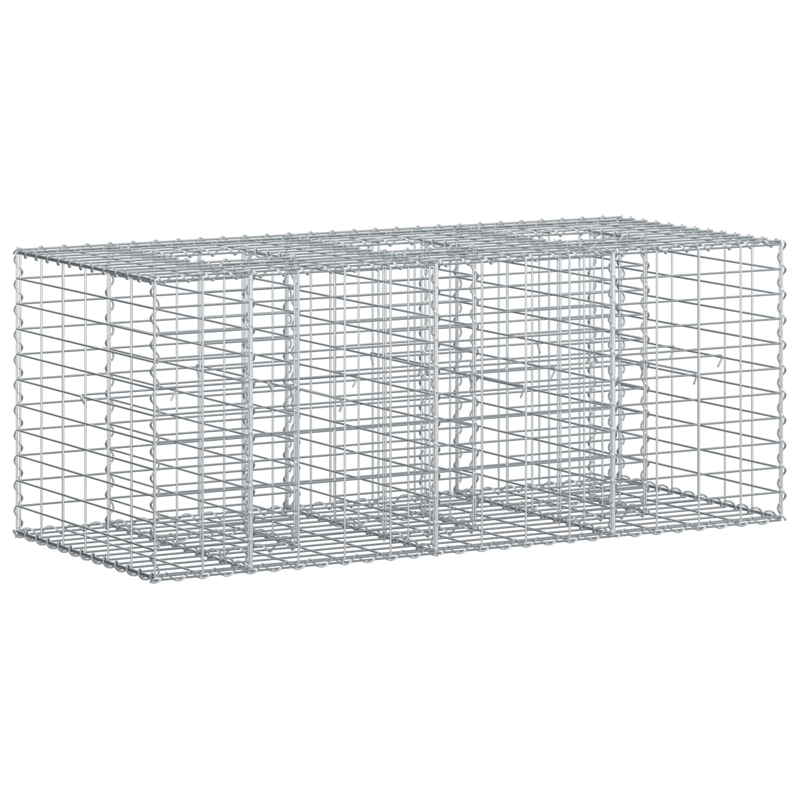 Ανασηκωμένο κρεβάτι gabion Ασημί 140 x 60 x 55 εκ - Pakobazaar