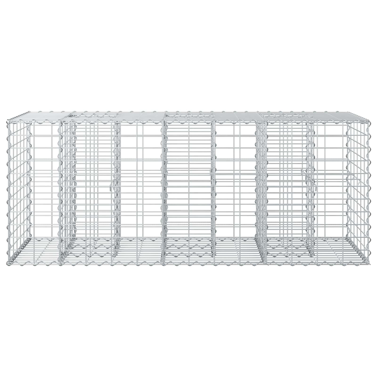 Ανασηκωμένο κρεβάτι gabion Ασημί 140 x 60 x 55 εκ - Pakobazaar