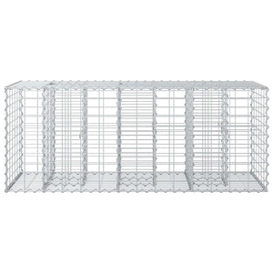 Ανασηκωμένο κρεβάτι gabion Ασημί 140 x 60 x 55 εκ - Pakobazaar