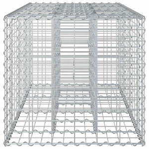 Ανασηκωμένο κρεβάτι gabion Ασημί 140 x 60 x 55 εκ - Pakobazaar
