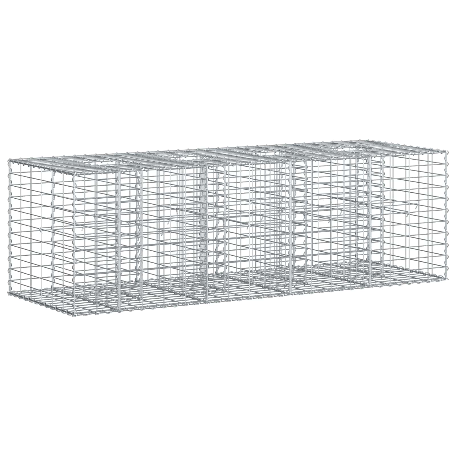 Ανασηκωμένο κρεβάτι gabion Ασημί 180 x 60 x 55 εκ - Pakobazaar