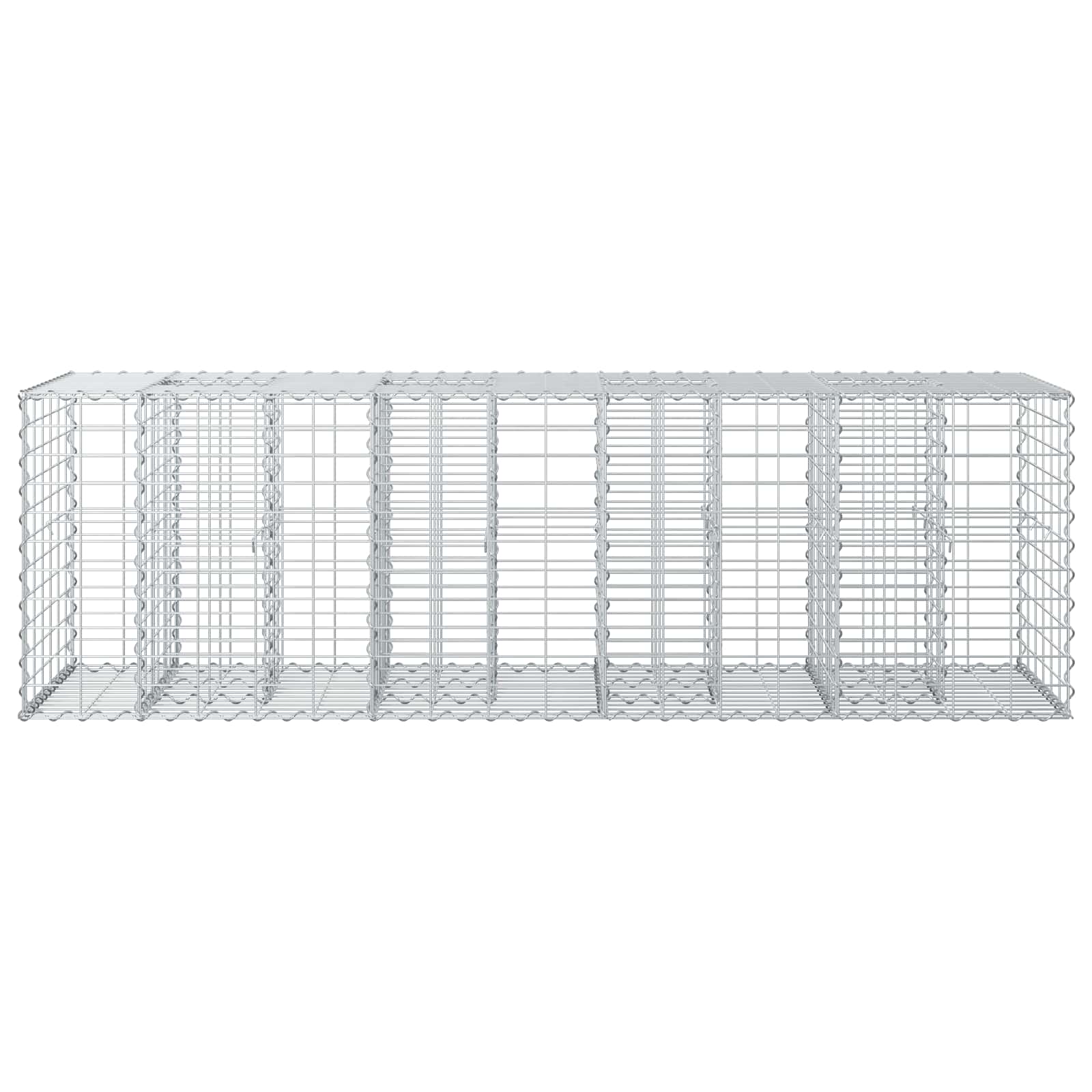 Ανασηκωμένο κρεβάτι gabion Ασημί 180 x 60 x 55 εκ - Pakobazaar