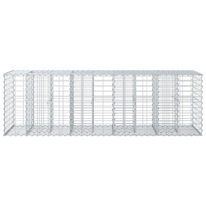 Ανασηκωμένο κρεβάτι gabion Ασημί 180 x 60 x 55 εκ - Pakobazaar