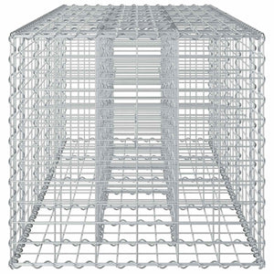 Ανασηκωμένο κρεβάτι gabion Ασημί 180 x 60 x 55 εκ - Pakobazaar