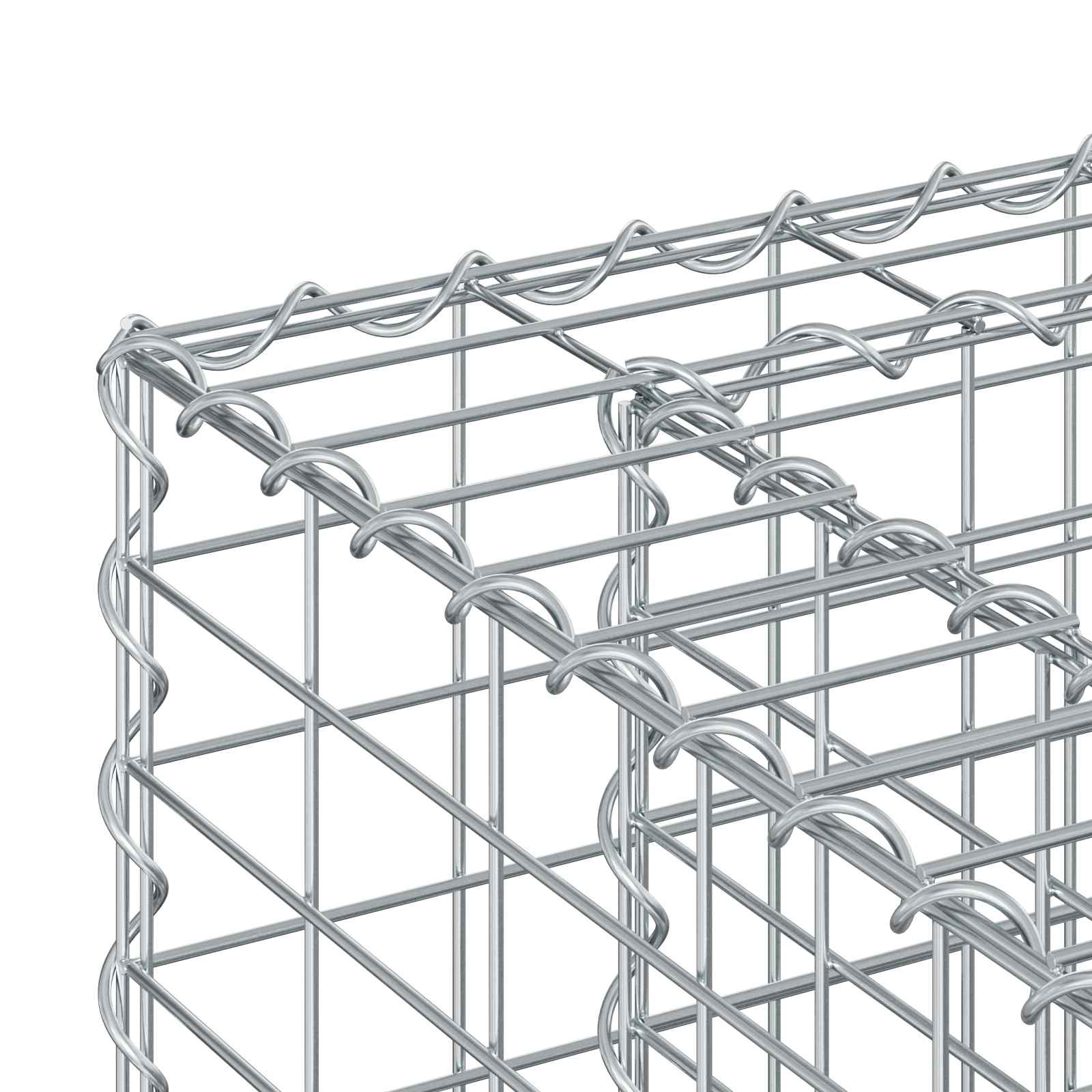 Ανασηκωμένο κρεβάτι gabion Ασημί 50 x 50 x 80 cm - Pakobazaar